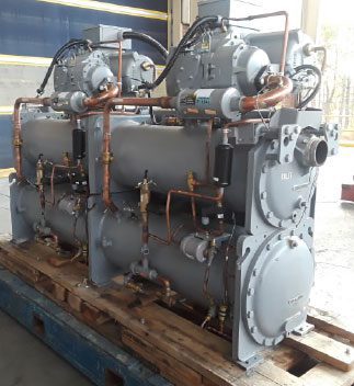 Carrier 75 ton water cooled chiller full view